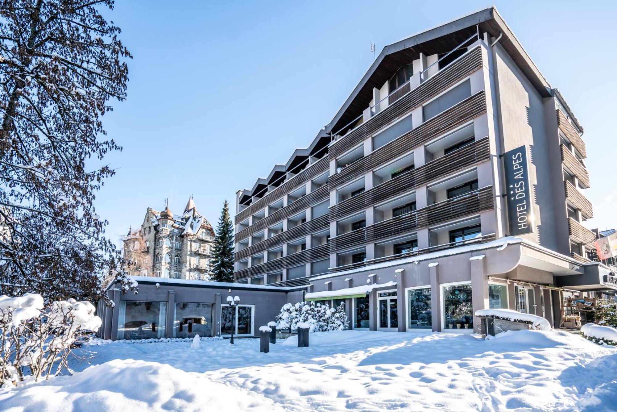 Studio Im Hotel Des Alpes ฟลิมส์ ภายนอก รูปภาพ